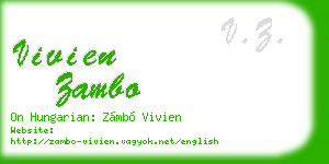vivien zambo business card
